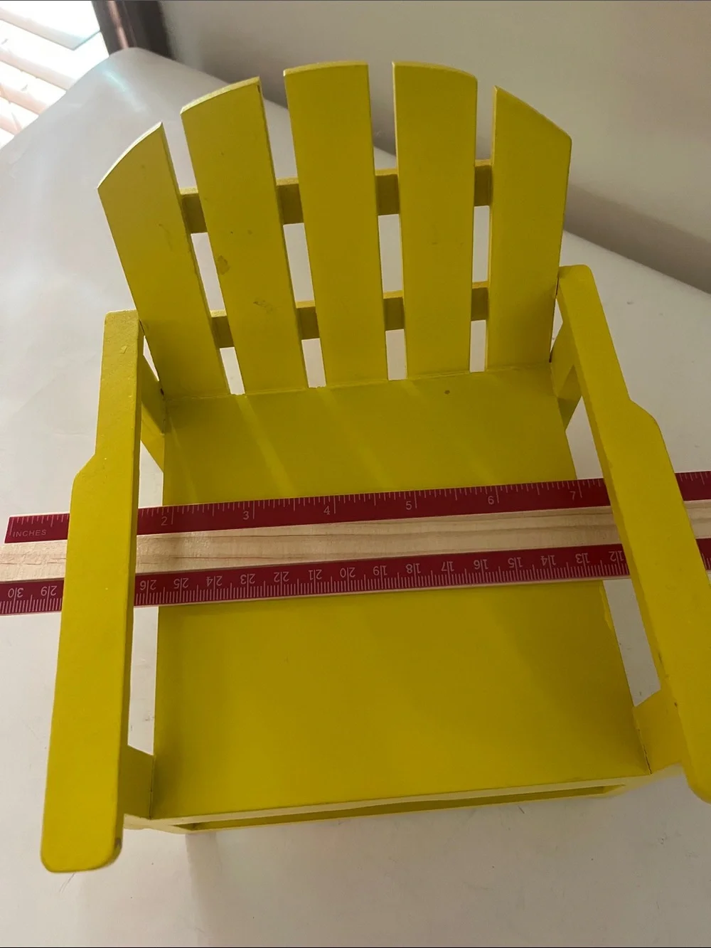 Yellow Adirondack Style Mini Chair holds cocktail napkins